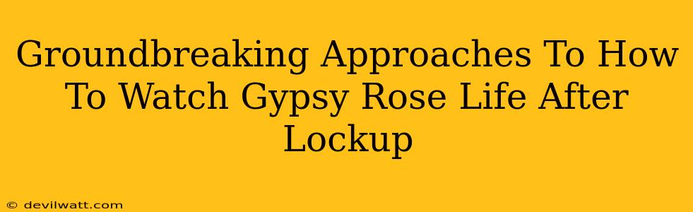 Groundbreaking Approaches To How To Watch Gypsy Rose Life After Lockup