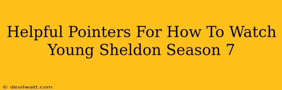 Helpful Pointers For How To Watch Young Sheldon Season 7