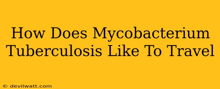 How Does Mycobacterium Tuberculosis Like To Travel