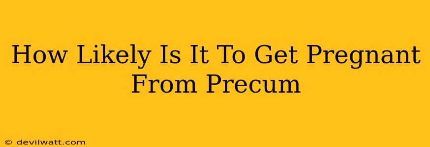 How Likely Is It To Get Pregnant From Precum