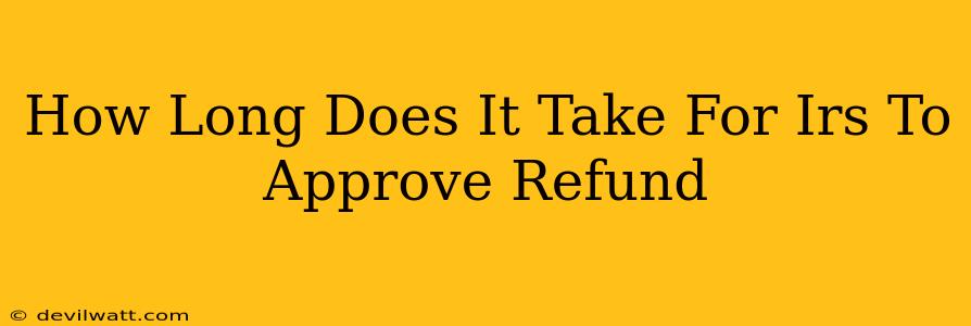 How Long Does It Take For Irs To Approve Refund