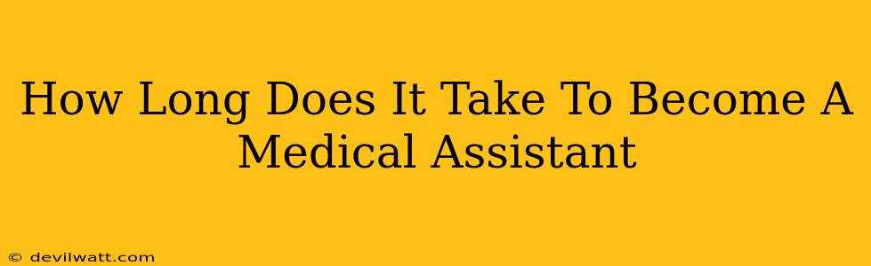 How Long Does It Take To Become A Medical Assistant