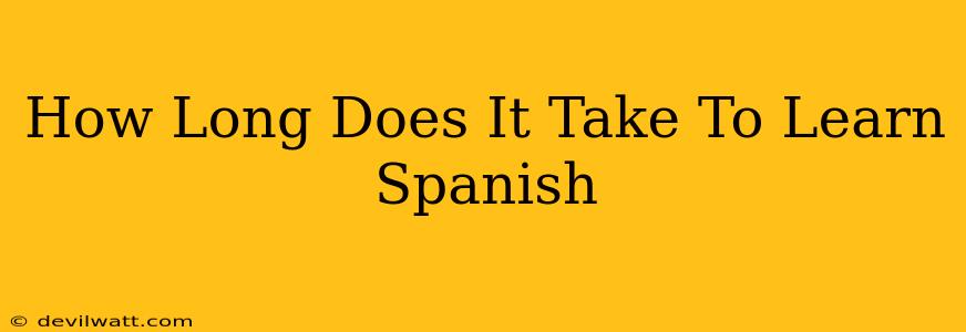 How Long Does It Take To Learn Spanish