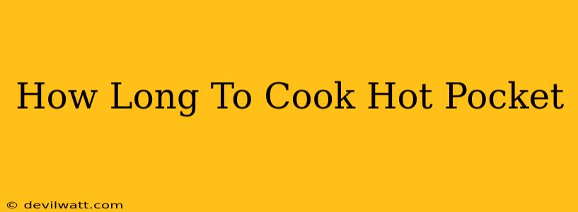 How Long To Cook Hot Pocket