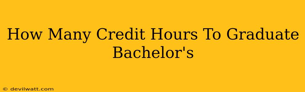 How Many Credit Hours To Graduate Bachelor's