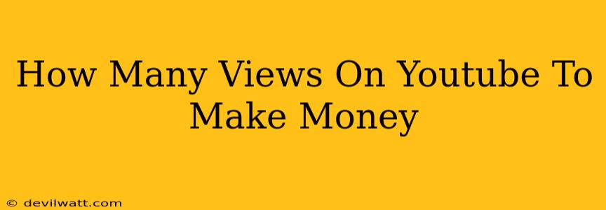 How Many Views On Youtube To Make Money