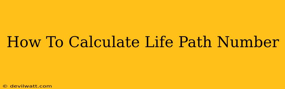 How To Calculate Life Path Number