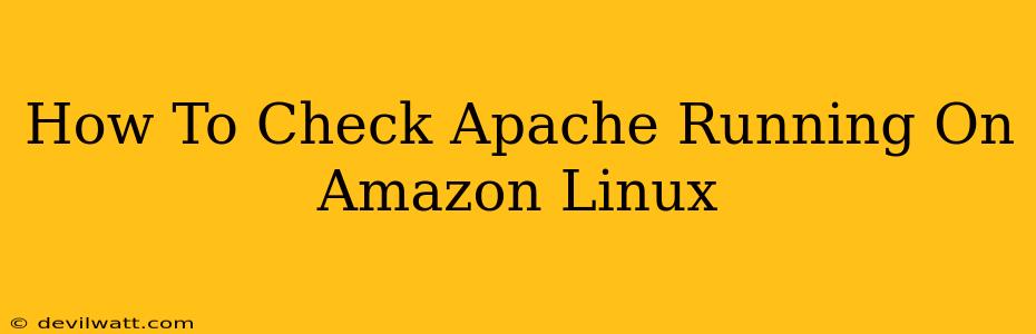 How To Check Apache Running On Amazon Linux