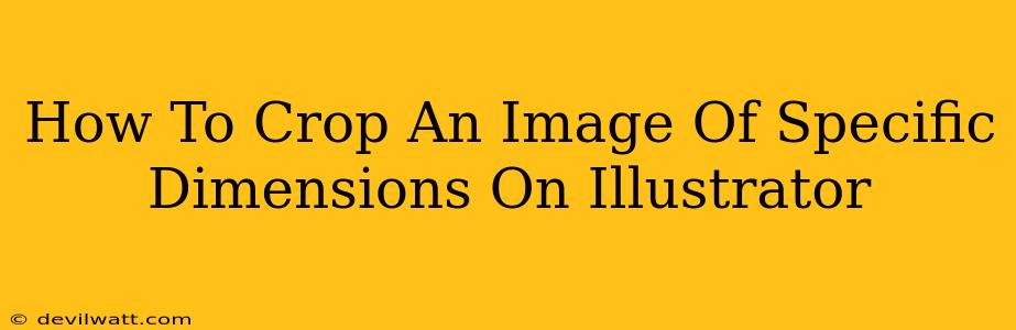 How To Crop An Image Of Specific Dimensions On Illustrator