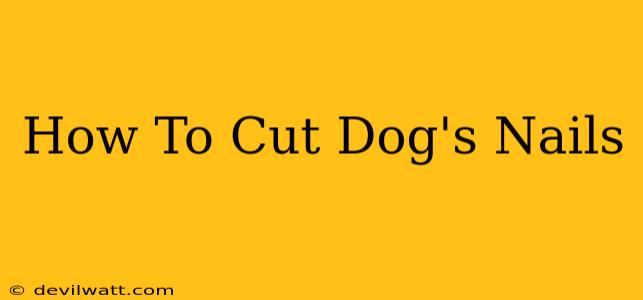 How To Cut Dog's Nails