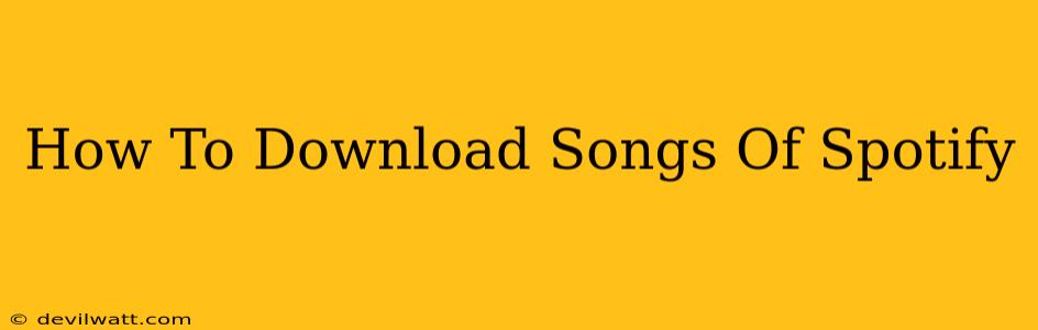 How To Download Songs Of Spotify