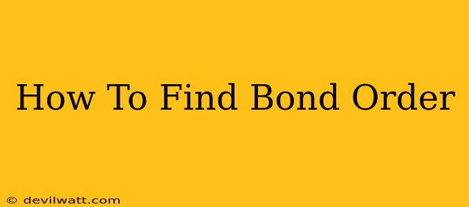 How To Find Bond Order