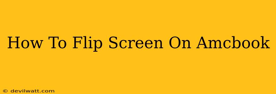 How To Flip Screen On Amcbook