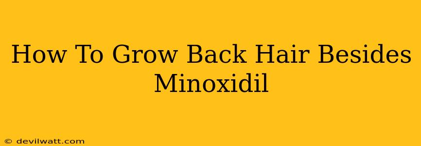 How To Grow Back Hair Besides Minoxidil