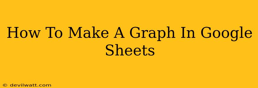 How To Make A Graph In Google Sheets