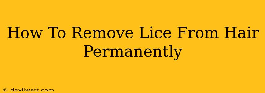 How To Remove Lice From Hair Permanently