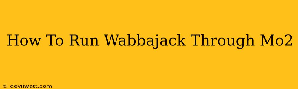 How To Run Wabbajack Through Mo2