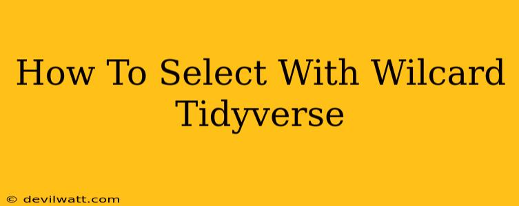 How To Select With Wilcard Tidyverse