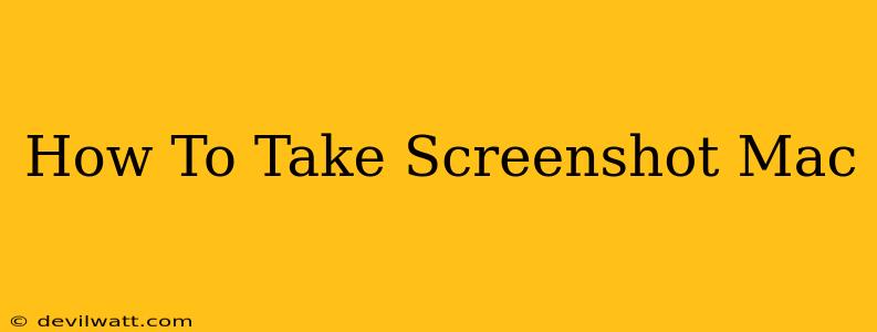 How To Take Screenshot Mac