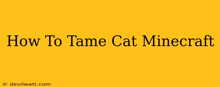 How To Tame Cat Minecraft