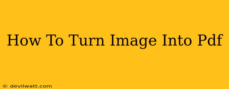 How To Turn Image Into Pdf