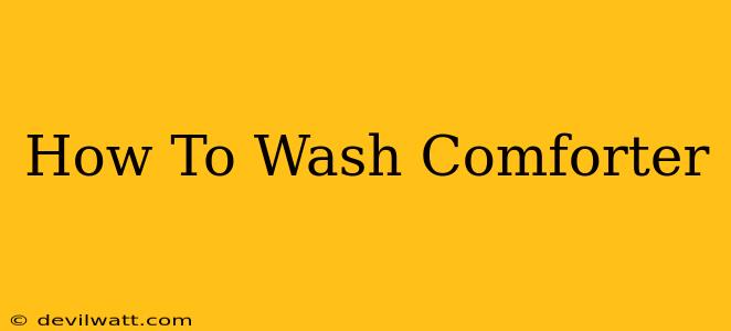 How To Wash Comforter