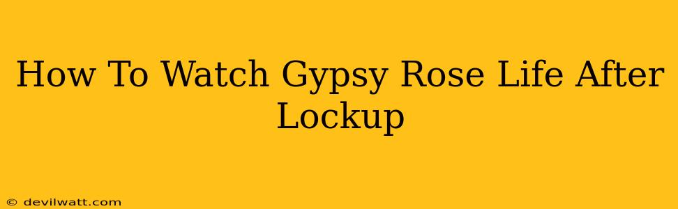 How To Watch Gypsy Rose Life After Lockup