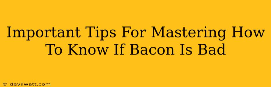 Important Tips For Mastering How To Know If Bacon Is Bad