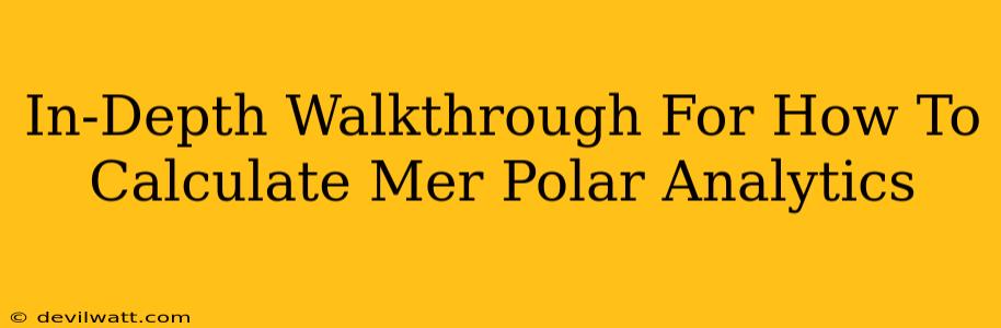 In-Depth Walkthrough For How To Calculate Mer Polar Analytics