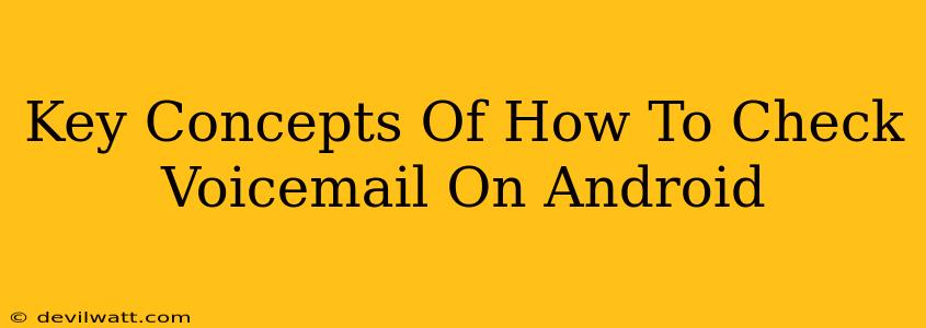 Key Concepts Of How To Check Voicemail On Android