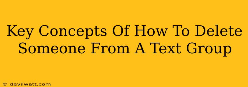 Key Concepts Of How To Delete Someone From A Text Group