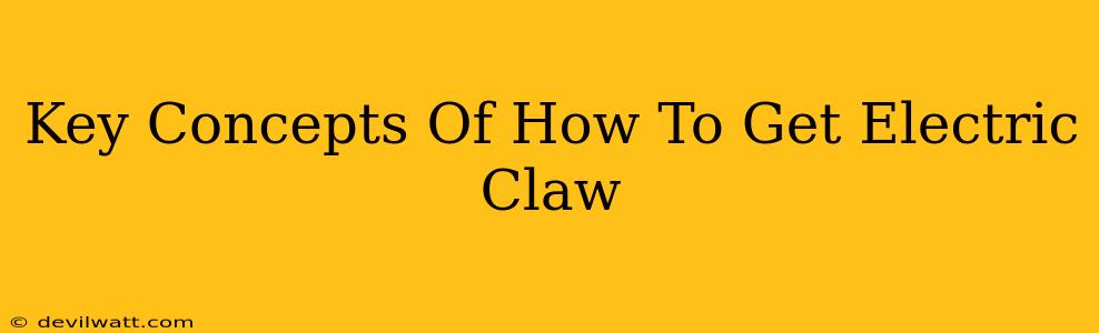 Key Concepts Of How To Get Electric Claw