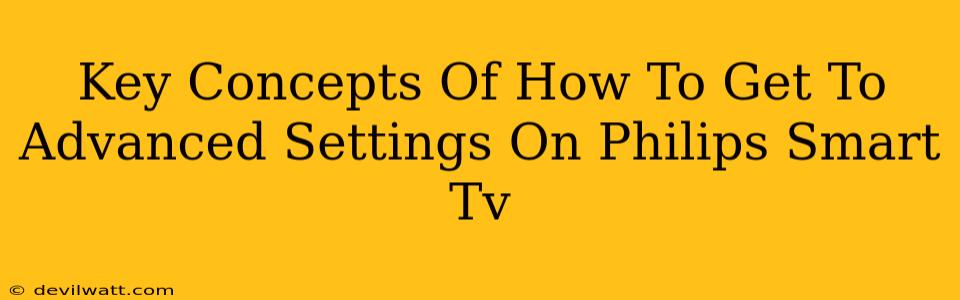 Key Concepts Of How To Get To Advanced Settings On Philips Smart Tv