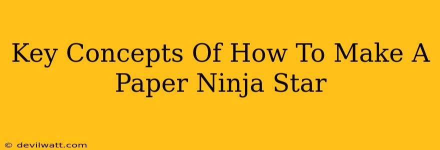 Key Concepts Of How To Make A Paper Ninja Star