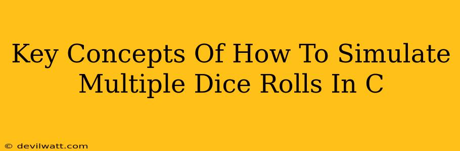 Key Concepts Of How To Simulate Multiple Dice Rolls In C