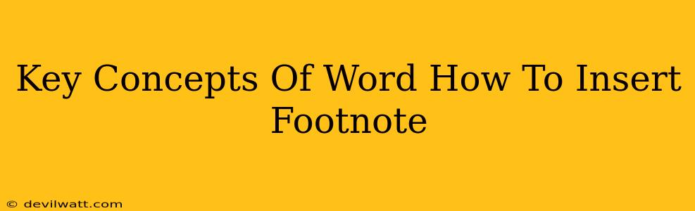 Key Concepts Of Word How To Insert Footnote