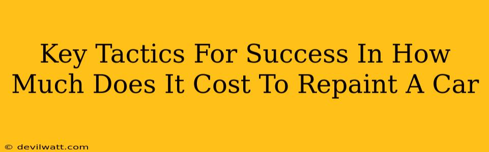 Key Tactics For Success In How Much Does It Cost To Repaint A Car