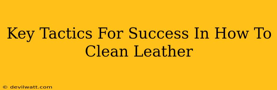 Key Tactics For Success In How To Clean Leather