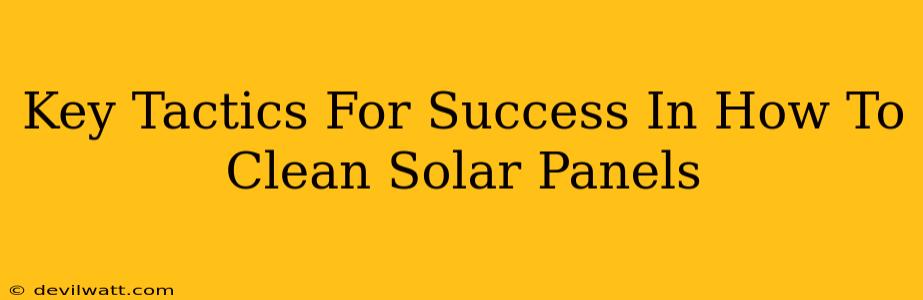 Key Tactics For Success In How To Clean Solar Panels