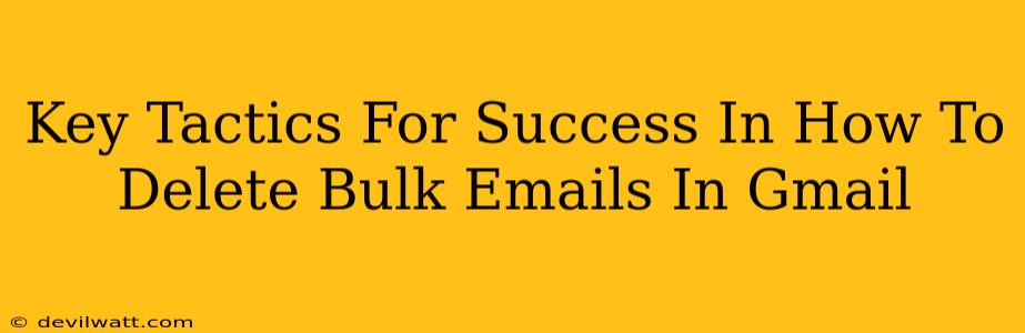 Key Tactics For Success In How To Delete Bulk Emails In Gmail