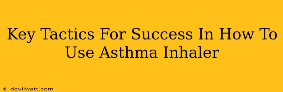 Key Tactics For Success In How To Use Asthma Inhaler