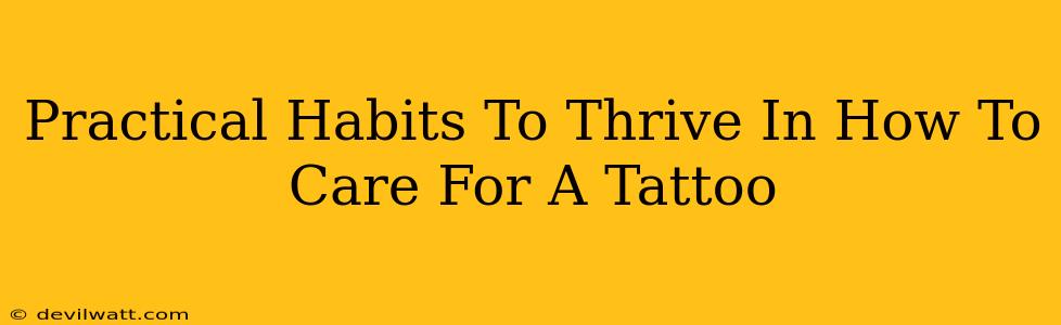 Practical Habits To Thrive In How To Care For A Tattoo