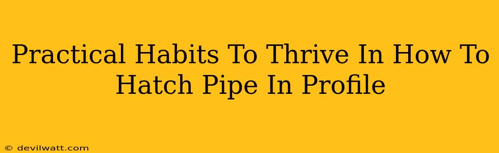 Practical Habits To Thrive In How To Hatch Pipe In Profile