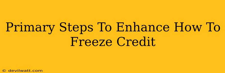 Primary Steps To Enhance How To Freeze Credit