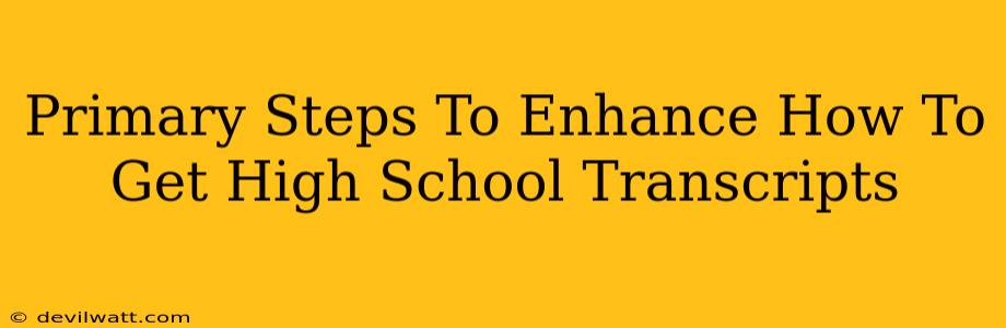 Primary Steps To Enhance How To Get High School Transcripts