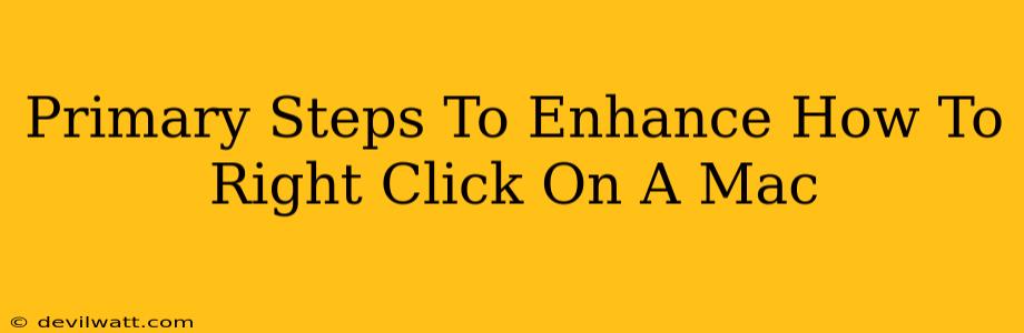 Primary Steps To Enhance How To Right Click On A Mac