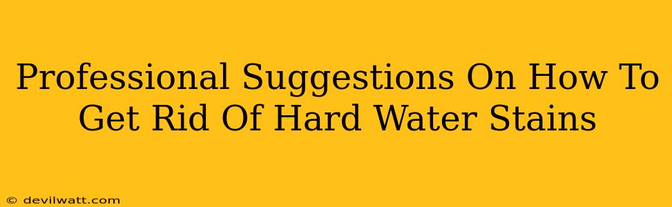 Professional Suggestions On How To Get Rid Of Hard Water Stains