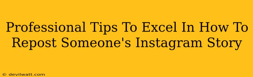 Professional Tips To Excel In How To Repost Someone's Instagram Story