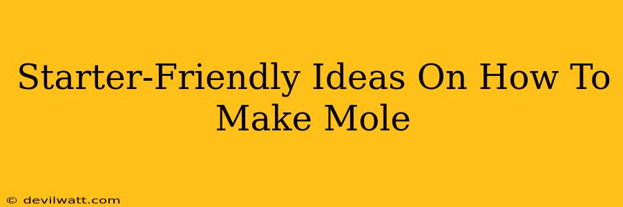 Starter-Friendly Ideas On How To Make Mole