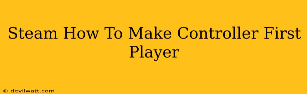 Steam How To Make Controller First Player